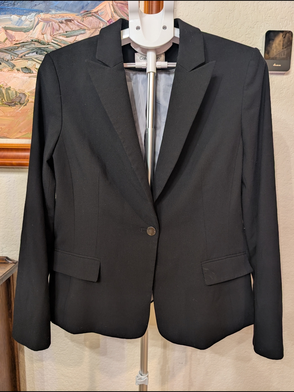 Calvin Klein Black Women's Blazer, Office Wear, XL